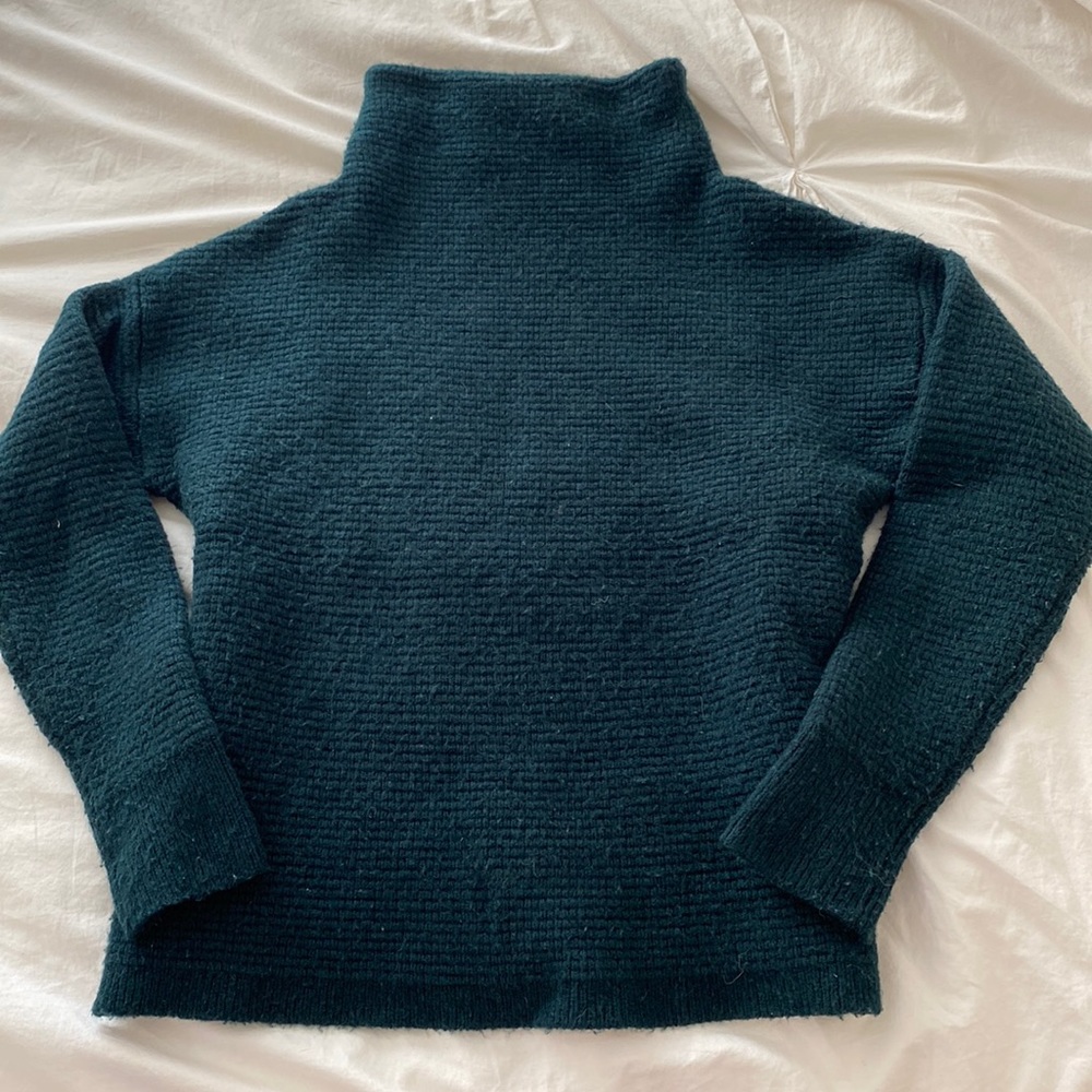 Madewell Forest Green Wool Turtleneck